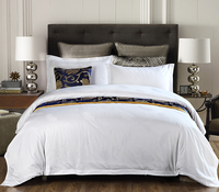 Ensemble de literie de chambre à coucher 100% coton, drap de lit de couleur blanche, taille unique en percale
