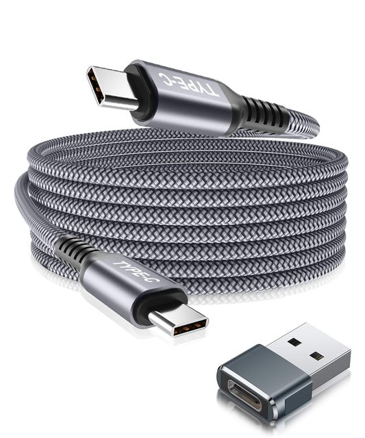 Braided Bio 3.3ft 6ft 10ft Usb Cables Fast Charging Type C to C Data Cable Charger 100w Pd Android Charging Cable