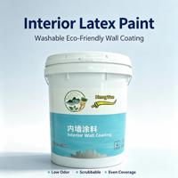 Peinture murale intérieure acrylique à logo couleur personnalisée, émulsion aqueuse, revêtement écologique mat pour application liquide 20L