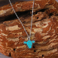 Bijoux occidentaux en gros Boucles d'oreilles tête de vache en cuir repoussé turquoise Style occidental en pierre Navajo pour femmes