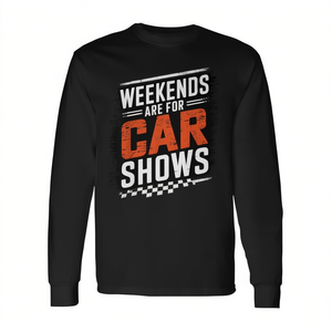 Les week-ends sont pour les salons automobiles T-shirt à manches longues - Product Image 2