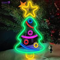 Insegna LED al Neon a Forma di Albero di Natale, Personalizzabile, Luce Colorata per Decorazione Casa e Bar, Impermeabile, Montabile a Parete, Insegna Luminosa, Regalo per le Feste