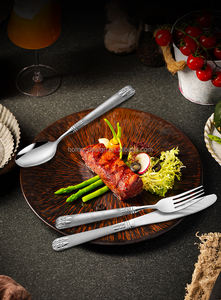 Ensemble de couverts en acier inoxydable écologique en gros, blé, 5/30 pièces, fournisseurs de couverts pour les voyages, les restaurants, les cadeaux d'affaires - Product Image 4