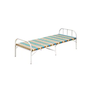 Cheap price long term guarantee of metal materials dormitory folding bed simple folding bed no space