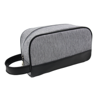 2025 Logo personnalisé Vintage étanche hommes Portable voyage fermeture éclair en cuir véritable toile cirée trousse de toilette