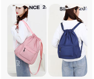 Bolsa de Gimnasio Plegable Impermeable con Cordón, Bolsa Deportiva de Poliéster Personalizada para Actividades al Aire Libre, Bolsa de Gimnasio Informal con Cordón, Mochila - Product Image 5