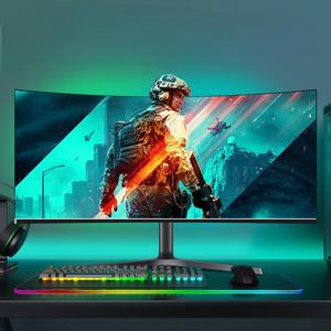 จอมอนิเตอร์สำหรับเล่นเกมแบบโค้งหน้าจอกว้างมาก27 32 32 34นิ้ว IPS <span class=keywords><strong>4K</strong></span> <span class=keywords><strong>HDR</strong></span> <span class=keywords><strong>144Hz</strong></span> PC จอมอนิเตอร์พร้อมอินเตอร์เฟส DP ใหม่สำหรับเดสก์ท็อป - Product Image 1