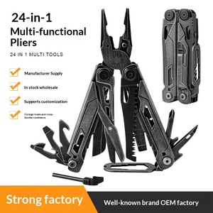 Herramienta Multiusos 24 en 1 de Acero Inoxidable, Alicates, Cuchillo, para Exteriores, Camping, Auto, Plegable y Portátil - Product Image 2
