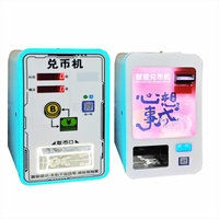 Mini Máquina de Cambio de Monedas de Acero Inoxidable, de Pared y de Escritorio, con Interfaz en Inglés, para Lavanderías y Cambio de Divisas