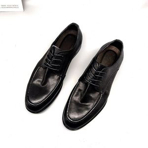 Chaussures habillées de luxe pour hommes à bout carré, respirantes, antidérapantes, à lacets, en cuir VALENTINA, pour affaires et mariages, tailles 38-44 - Product Image 4