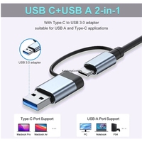 Harga Pabrik Stok Hub Docking Station USB 3.0 Type-C 8-in-1 dengan Pembaca Kartu SD TF dan Port Audio untuk Laptop Tablet PC
