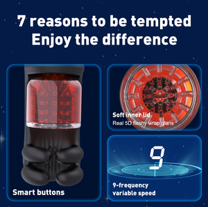 Masturbateur masculin automatique 3-en-1 avec 9 modes de rotation et fonction de pétrissage, Godet de masturbation portable pour hommes adultes - Product Image 6