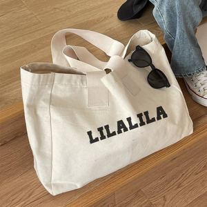 <span class=keywords><strong>Sac</strong></span> fourre-tout personnalisé en toile épaisse avec logo imprimé, réutilisable, grand format, en coton, <span class=keywords><strong>pour</strong></span> courses et courses en gros - Product Image 2