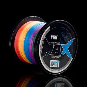 Оптовая продажа плетеной лески YGR MAX 300/500/1000M X16 PE, высокопрочная, устойчивая к укусам, OEM/ODM, по цене производителя, для озерной рыбалки - Product Image 1