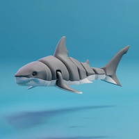 Jouet animal marin articulé et flexible en plastique imprimé en 3D, requin orca, nouveauté 2026, pour soulagement sensoriel du stress, vente en gros, personnalisable