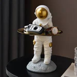 Статуя астронавта из каучука Северной Европы, хранилище ключей, Современная кукла-астронавт, настольная подставка для хранения, аксессуары для домашнего декора