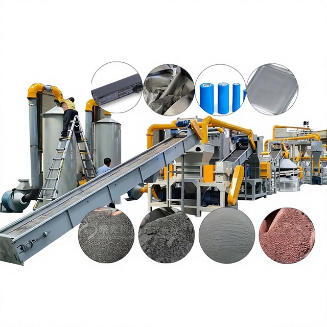 Lifepo4 Lithium Battery Recycling Plant Processing Lithium-ion Batteries Machine Lithium Batteries Recycling Solution