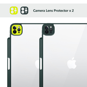 Ultra Slim trong suốt rõ ràng Bìa sinh thái thân thiện PU da Kid trường hợp máy tính bảng với chủ bút chì cho Apple <span class=keywords><strong>iPad</strong></span> Pro 11 không khí 5 2024 - Product Image 2