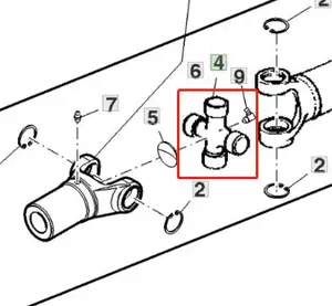 Landwirtschaft liche Maschinen Mähdrescher-und Traktor teile Kreuz-und Lager größe 34,96x97mm CHINA Lieferant passt für John Deere 6120 Modelle