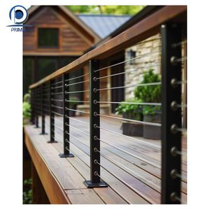 Rampe de câble résidentielle de luxe pour Penthouse avec <span class=keywords><strong>main</strong></span> <span class=keywords><strong>courante</strong></span> en cuir Rampe de câble d'intégration d'éclairage <span class=keywords><strong>LED</strong></span> - Product Image 3