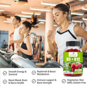 مكمل غذائي طبيعي بنكهة التوت على شكل حلوى جيلاتينية يحتوي على فيتامين د3 + ب12 لدعم المناعة وزيادة الطاقة والتحمل - Product Image 4