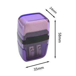 <span class=keywords><strong>Taille</strong></span>-crayons de bureau en plastique pour enfants, pour l'école, 2 trous, 8 mm, 11 mm, <span class=keywords><strong>taille</strong></span>-<span class=keywords><strong>crayon</strong></span> manuel compact avec gomme - Product Image 3