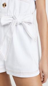 Nuevo diseño <span class=keywords><strong>blanco</strong></span> de manga corta <span class=keywords><strong>mono</strong></span> vendaje simple casuales de las mujeres <span class=keywords><strong>mono</strong></span> - Product Image 6