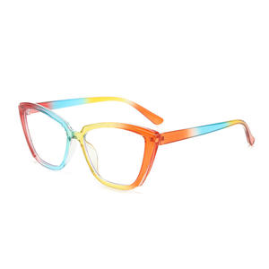 Lunettes anti-lumière bleue œil de chat tendance pour femmes, anti-lumière bleue UV400, montures légères, taille moyenne, couleurs vibrantes - Product Image 2