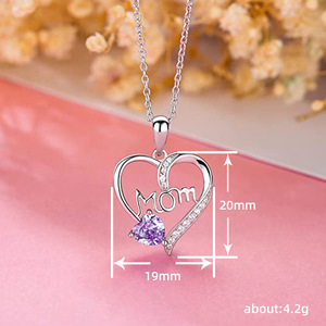 Collana con ciondolo mamma per donna, catena lunga, gioielli alla moda, regalo per l'uso quotidiano - Product Image 5
