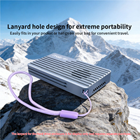 علبة خارجية لـ ITGZ Thunderbolt 3 M.2 SSD بالجملة، سرعة 40 جيجابت في الثانية، شريحة مزدوجة، من سبائك الألومنيوم، قرص صلب خارجي مخصص