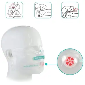 CPR Emergency Barrier With One-Way Valve And HEPA Filter For First Aid Mouth To Mask Treatment And AED Training