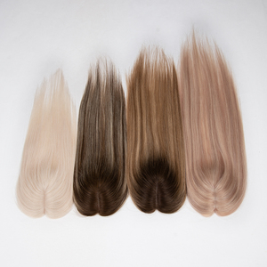 Topper capillaire européen en cheveux naturels, mono, 3x5 pouces, léger, simulation de cuir chevelu, raie naturelle, couverture de la couronne indétectable - Product Image 6