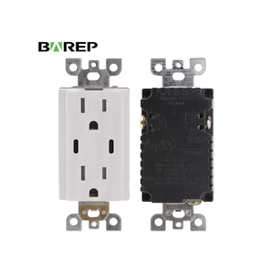เต้ารับติดผนัง BAREP 15A 120V พร้อมพอร์ตชาร์จ USB-C คู่ 4.8A ได้รับการรับรองมาตรฐาน CETLus ป้องกันการงัดแงะ เหมาะสำหรับใช้ใน<span class=keywords><strong>บ้าน</strong></span>และโรงแรมในสหรัฐอเมริกา รองรับ OEM - Product Image 2
