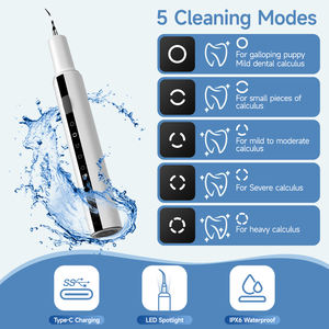 Prodotto a ultrasuoni dispositivo di rimozione della placca per animali domestici pulitore denti ad ultrasuoni cane Kit di pulizia dentale strumento di cura dentale ricaricabile - Product Image 5