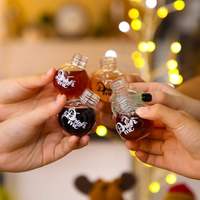 Vente chaude 50ml 100ml 350ml PET En Plastique Boule Forme Arbre De Noël Ornements Sphère Bouteille Jus Lait Thé Boisson Bouteille
