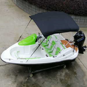 Nuevo Diseño de Lanchas a Motor de Fibra de Vidrio Verde con Motor de 60hp Hechas en China - Product Image 5