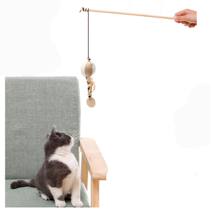 Juguete para <span class=keywords><strong>Gatos</strong></span>, Ratón <span class=keywords><strong>de</strong></span> Cuerda <span class=keywords><strong>de</strong></span> Lino y Algodón con Poste <span class=keywords><strong>de</strong></span> Madera, Juguete Interactivo para <span class=keywords><strong>Gatos</strong></span> - Product Image 3