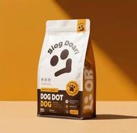 Pochette à friandises pour animaux de compagnie à huit soudures latérales avec fermeture éclair, sac d'emballage alimentaire refermable pour animaux de compagnie
