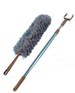 Telescópica Vassooura Duster Handle Destacável Flexível Microfibra Limpeza Duster