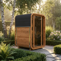 Sauna finlandais électrique moderne KLAFIN pour 3 personnes avec toit en asphalte et bois de pruche pour usage en villa
