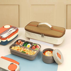 Lonchera Bento Ecológica al por Mayor con 4 Compartimentos, Portátil, de Plástico, con Contenedor de Alimentos Calentable y Bolsa para Niños y Adultos - Product Image 2