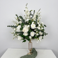 Boule de fleurs artificielles en roses blanches, vente en gros, prix usine, pour décoration de mariage, réception de bébé et fête