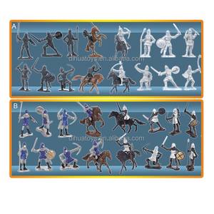 Château médiéval ensemble de jeu avec chevaliers et soldats jouet éducatif en plastique pour enfant imaginatif semblant jouer bataille figurine d'action - Product Image 4