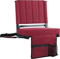 Sièges de stade avec dossier, chaises de tribune avec dossier et coussin, sièges de tribune rembourrés épais, comprenant une sangle d'épaule