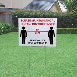 Customized PP Yard Signs Corrugated <b>Sheet</b> <b>Waterproof</b> Printed Bulletin Board with Stake Cutting Service 12*18inch 18*24inch - Product Image 2