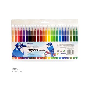 Marqueur à <span class=keywords><strong>pointe</strong></span> pinceau, 24 couleurs/face unique # 6-S-2301 - Product Image 4