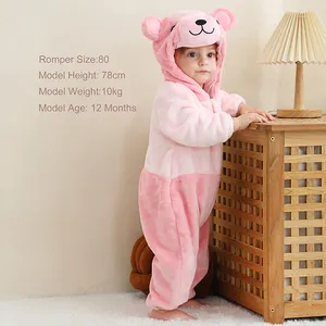 Michley 2023 thiết kế mới bán buôn rồng phim hoạt hình bé Rompers động vật cậu bé của Jumpsuit