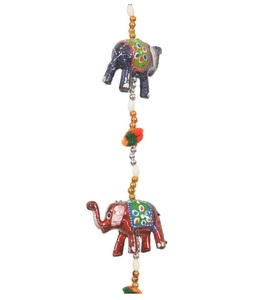 Handmade Metal <b>Elephant</b> Wall Hanging Bohemian <b>Decor</b> for Indoor Living Room 100% Crafted with Colorful Beads and Patterns - Product Image 4