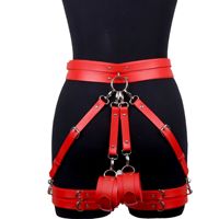 Sexy Femme Harnais Jarretière Corps Bondage Sangle Bas Ceinture Lingerie Seks Bdsm Taille à Jambe Gothique Pu Cuir Cuisse Rave Outfit