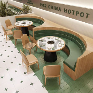 Cabina <span class=keywords><strong>de</strong></span> tela <span class=keywords><strong>de</strong></span> doble cara con mesa y sillas <span class=keywords><strong>para</strong></span> cafetería, restaurante, juegos <span class=keywords><strong>de</strong></span> muebles Hotpot <span class=keywords><strong>para</strong></span> la escuela, sala <span class=keywords><strong>de</strong></span> estar, uso en Hotel - Product Image 3